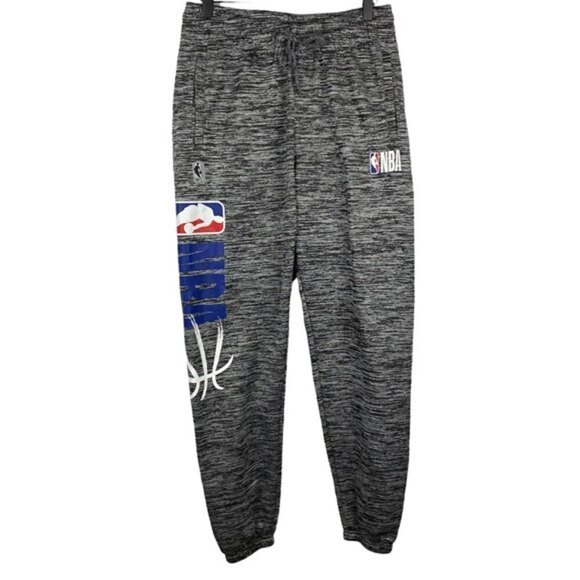 NBA Sweatpants Jogger Adult Medium Gray Comfort Fit Pockets Casual - Picture 1 of 10